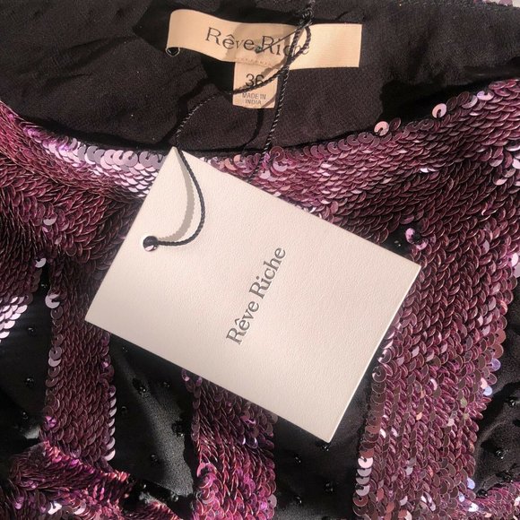 Rêve Riche Maxx Mini Dress Metallic Mauve Pink - Picture 8 of 9